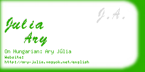 julia ary business card